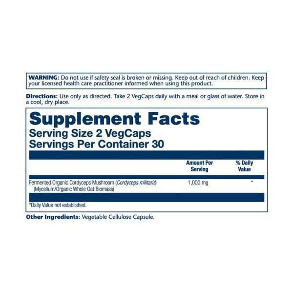 Org Grown Fermented Cordyceps 1000mg - 60 vcaps &mdash; оригінальний товар