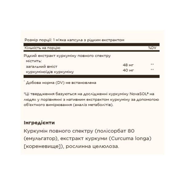 Full Spectrum Curcumin 88mg - 60 softgels &mdash; оригінальний товар
