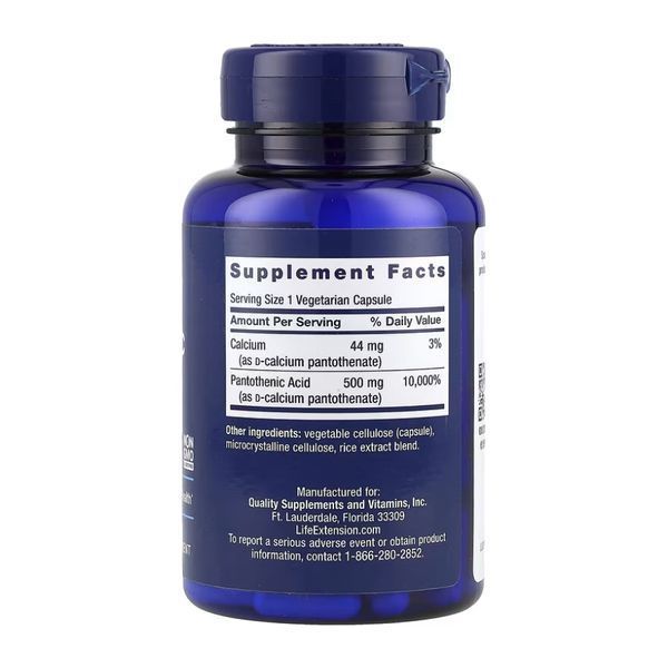 Pantothenic Acid 500 mg - 100 vcaps (До 11.25) &mdash; оригінальний товар