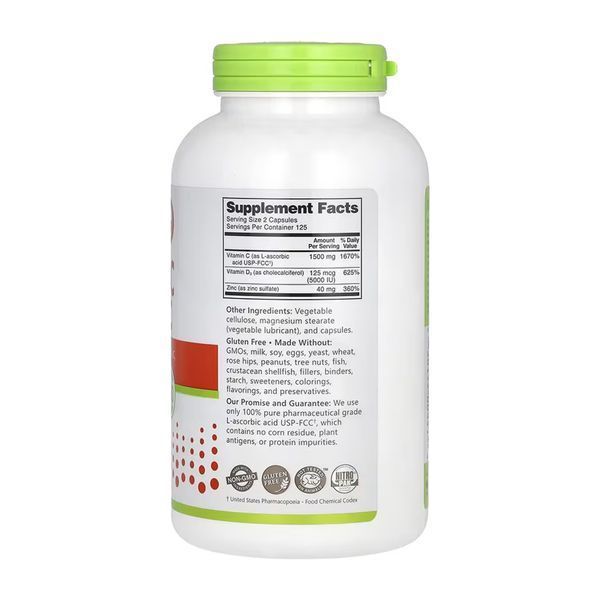 Vitamin C + D3 & Zinc - 250 caps &mdash; оригинальный товар