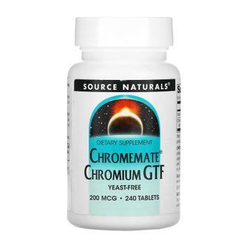 ChromeMate&reg; Chromium GTF 200 mcg, Yeast Free - 240 tabs &mdash; оригинальный товар