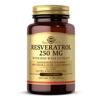 Resveratrol 250mg with Red Wine Extract - 30 softgels &mdash; оригинальный товар