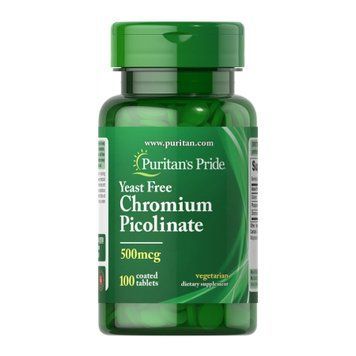 Chromium Picolinate 500 mcg Yeast Free - 100 tabs &mdash; оригинальный товар