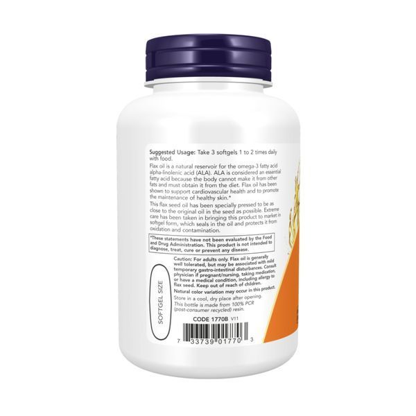 Flax Oil 1000mg - 100 softgels &mdash; оригинальный товар