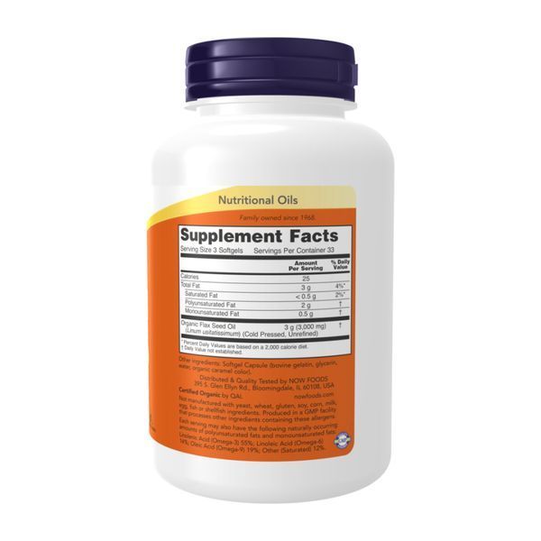 Flax Oil 1000mg - 100 softgels &mdash; оригинальный товар