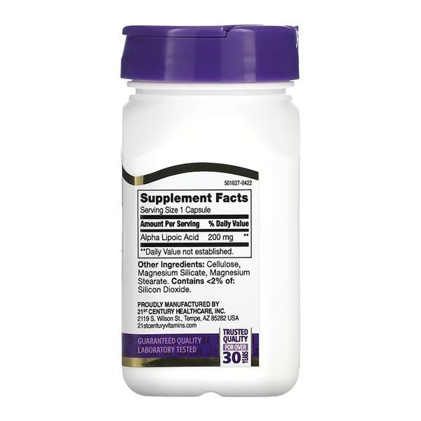 Alpha Lipoic Acid 200 mg - 60 caps &mdash; оригінальний товар