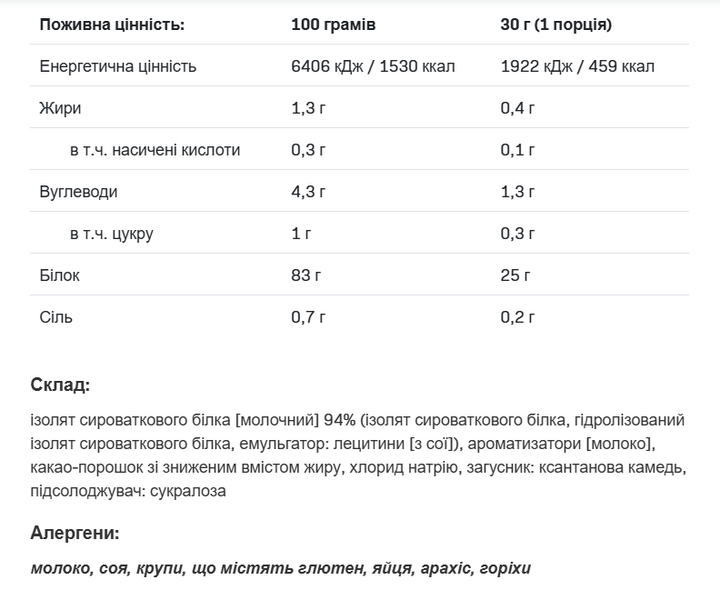 Gold Standard 100% Isolate - 930g Chocolate &mdash; оригінальний товар