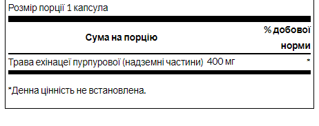 Echinacea 400 mg - 100 Caps &mdash; оригінальний товар