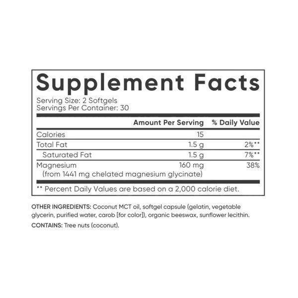 Magnesium Glycinate 160mg - 60 softgels &mdash; оригінальний товар