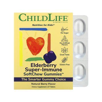 Elderberry Super-Immune SoftChew Gummies - 27 tabs Natural Berry (До 11.25) &mdash; оригинальный товар