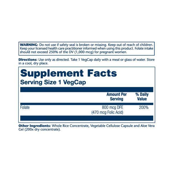 Folic Acid 470 mcg (800 mcg DFE) - 100 caps &mdash; оригинальный товар