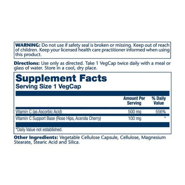 Vitamin C with Rose Hips & Acerola, Timed Release 500mg - 100 vcaps &mdash; оригинальный товар