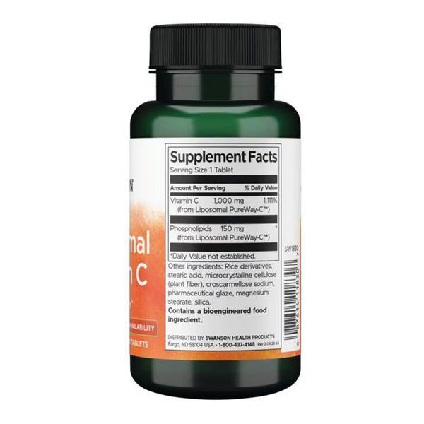 Liposomal Vitamin C - High Bioavailability 1000 mg - 60 tabs &mdash; оригинальный товар