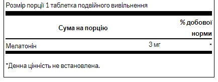 Melatonin-Dual-Release 3mg - 60tabs &mdash; оригінальний товар