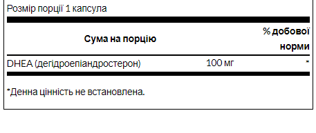 DHEA 100mg - 60caps &mdash; оригинальный товар