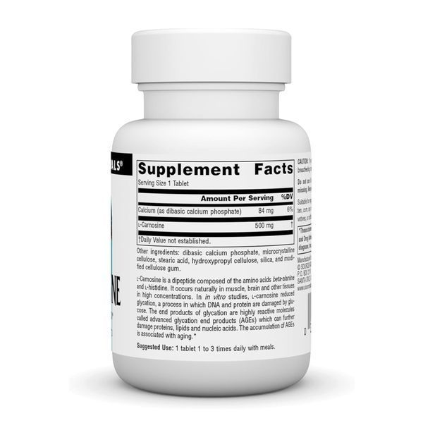 L-Carnosine 500 mg - 30 tabs &mdash; оригинальный товар