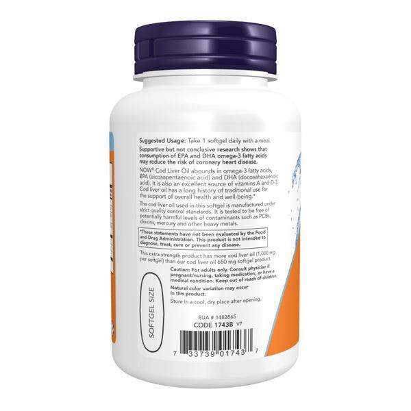 Cod Liver Oil 1000mg - 90 sgels &mdash; оригінальний товар