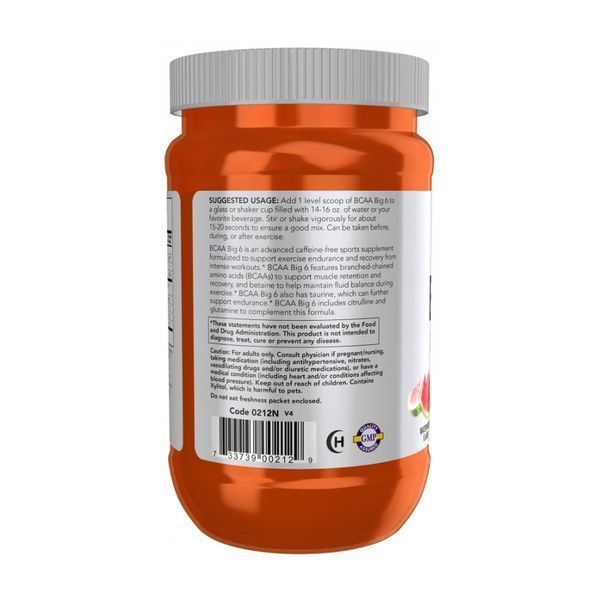 BCAA Big 6 Powder - 600g Watermelon &mdash; оригинальный товар