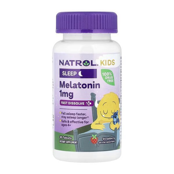 Kids Melatonin 1mg - 30 tabs &mdash; оригінальний товар
