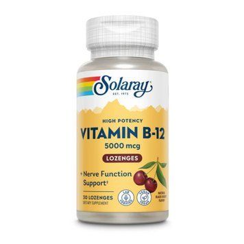 Vitamin B-12 5000mcg - 30 lozenges Natural Cherry &mdash; оригинальный товар