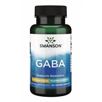 GABA Maximum Strength 750 mg - 60 Veg Caps &mdash; оригинальный товар