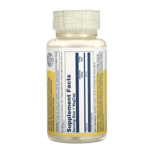 L-Methionine 500mg - 30 vcaps &mdash; оригінальний товар