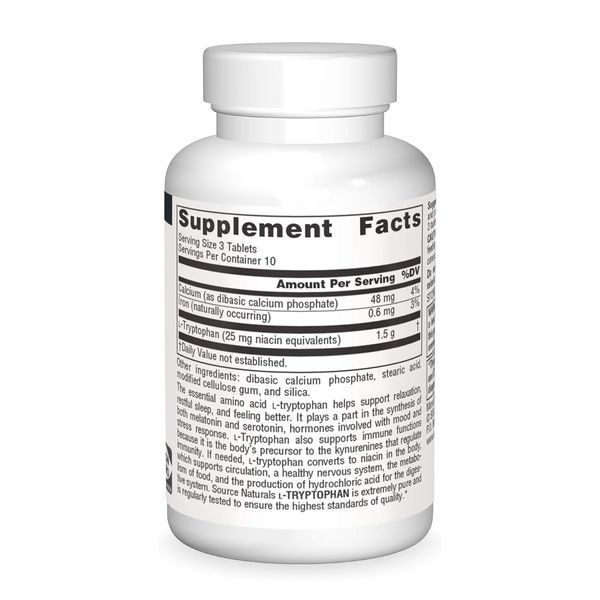 L-Tryptophan 500 mg - 30 tabs &mdash; оригінальний товар
