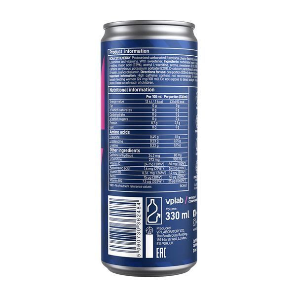 BCAA Energy 2:1:1 - 330ml Cherry &mdash; оригінальний товар