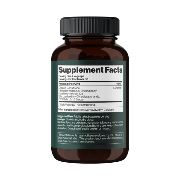 Lion's Mane Mushroom 1000 mg - 60 vegcaps &mdash; оригинальный товар
