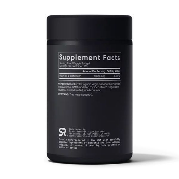 Biotin 5000mcg - 120 veg softgels &mdash; оригінальний товар