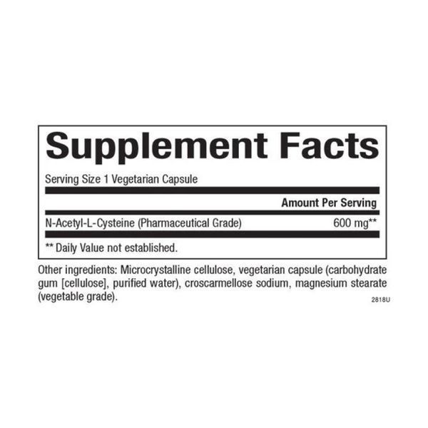 N-Acetyl-L-Cysteine Amino Acid 600mg - 60 vcaps &mdash; оригинальный товар