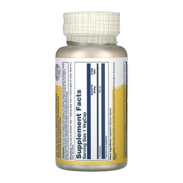 L-Phenylalanine 500mg - 60 vcaps &mdash; оригинальный товар