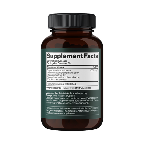 Cordyceps Mushroom 1000 mg - 60 vegcaps &mdash; оригинальный товар