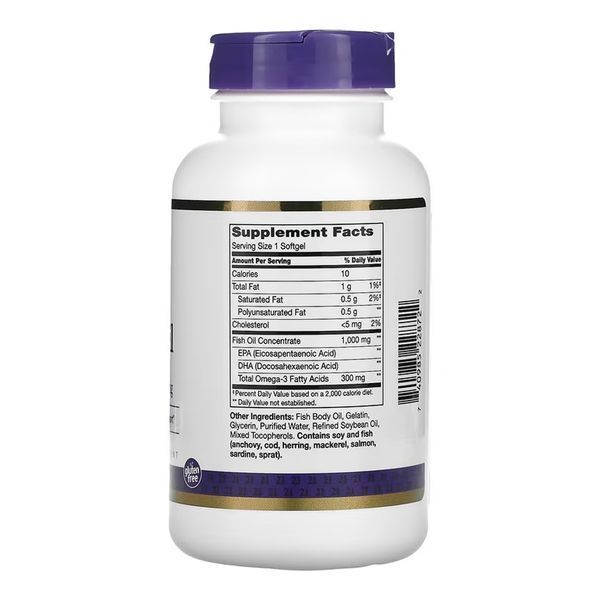 Fish Oil 1000 mg - 120 softgels &mdash; оригинальный товар