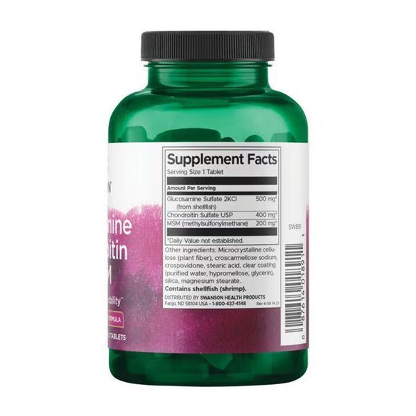 Glucosamine Chondroitin & Msm - Higher Strength - 120 tabs &mdash; оригінальний товар