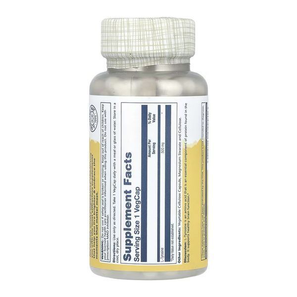 L-Tyrosine 500mg - 100 vcaps &mdash; оригінальний товар