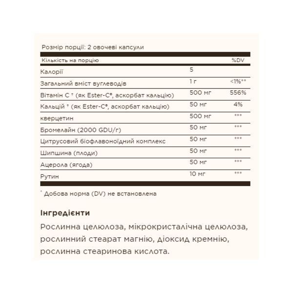 Quercetin Complex with Ester-C&reg; Plus - 50 vcaps &mdash; оригинальный товар