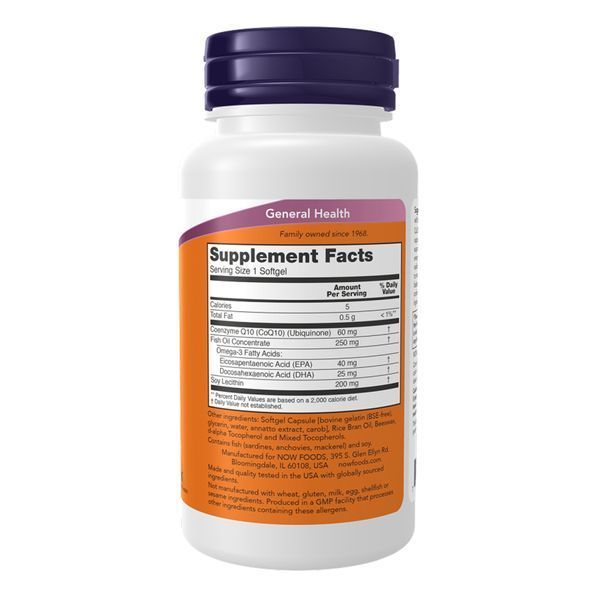 CoQ10 60mg + Fish Oil - 60 sgels &mdash; оригинальный товар