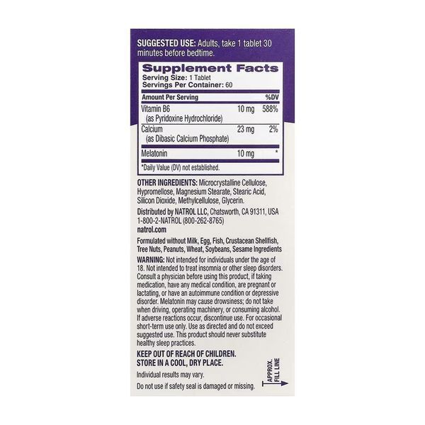 Time Release Melatonin 10mg - 60 tab &mdash; оригинальный товар
