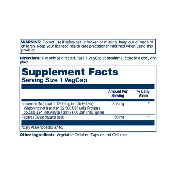 Pancreatin 1300 Digestive Enz 1300mg - 90 veg caps &mdash; оригінальний товар
