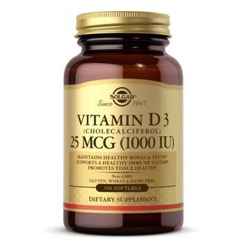 Vitamin D3 (Cholecalciferol) 25 mCG (1000 IU) - 100 softgels &mdash; оригинальный товар