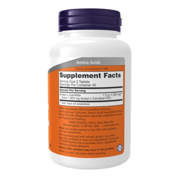 Acetyl L-Carnitine 750mg - 90 tabs &mdash; оригінальний товар