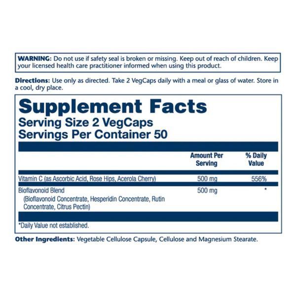 Vitamin C & Bioflavonoids 1:1 500mg - 100 vcaps &mdash; оригінальний товар