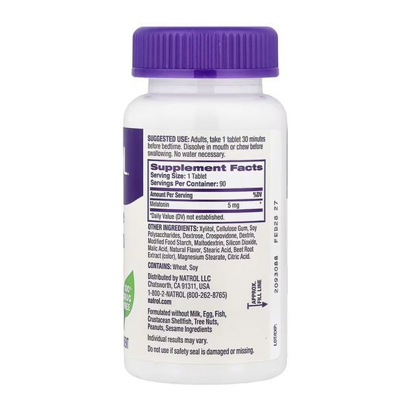 Melatonin 5mg - 90 tabs &mdash; оригинальный товар