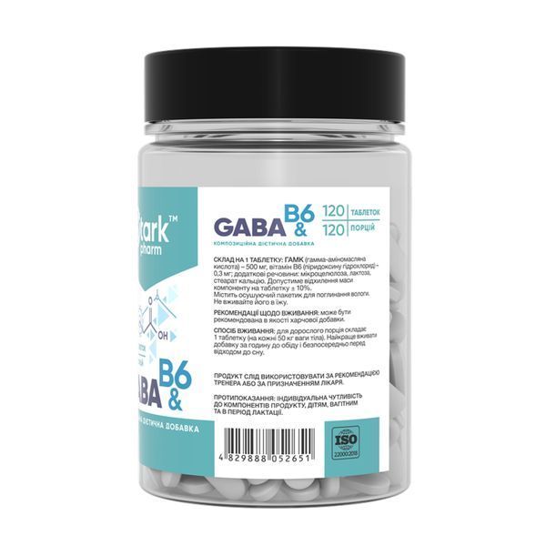 GABA & B6 500mg - 120 tabs &mdash; оригинальный товар