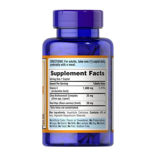 Vitamin C-1000 mg with Bioflavonoids & Rose Hips - 100 caps &mdash; оригинальный товар