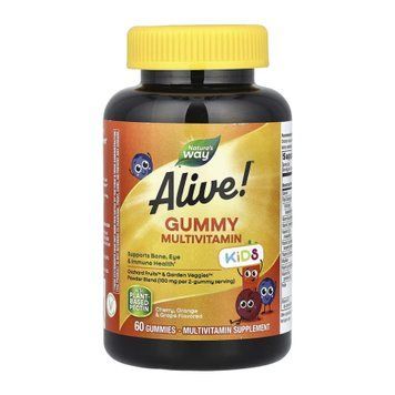 Alive! Children's Gummy Multivitamin, Gluten Free, Made with Pectin - 60 gummies &mdash; оригинальный товар