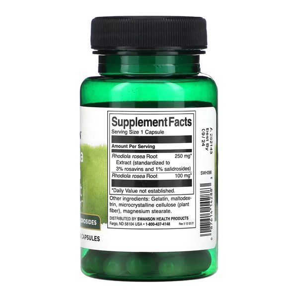 Rhodiola Rosea Extract - 60 caps &mdash; оригінальний товар