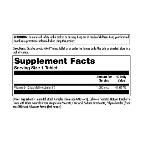 B-12 Methylcobalamin 1000 mcg - 90 tabs Raspberry &mdash; оригінальний товар