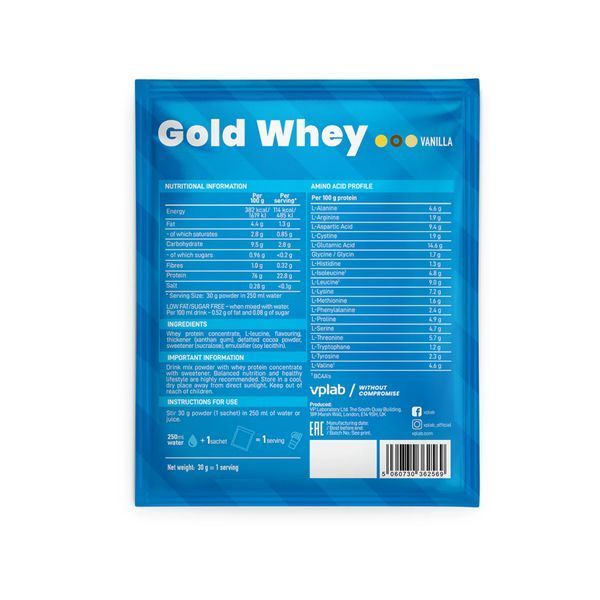 Sample Gold Whey - 30g Vanila &mdash; оригінальний товар